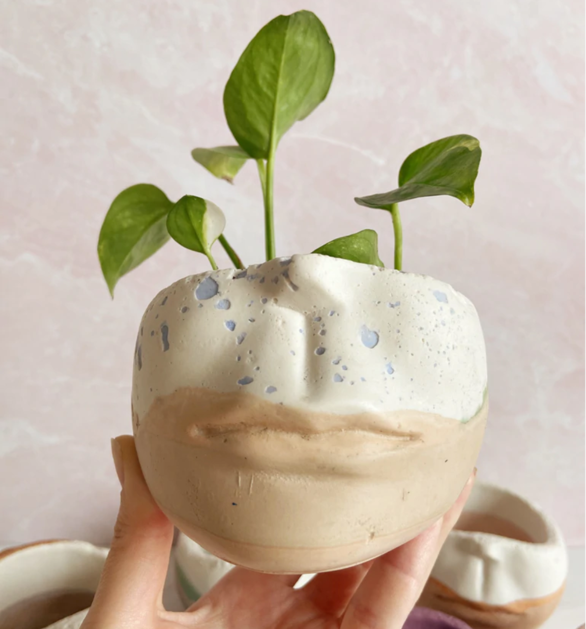 Stone Portrait Face Planter